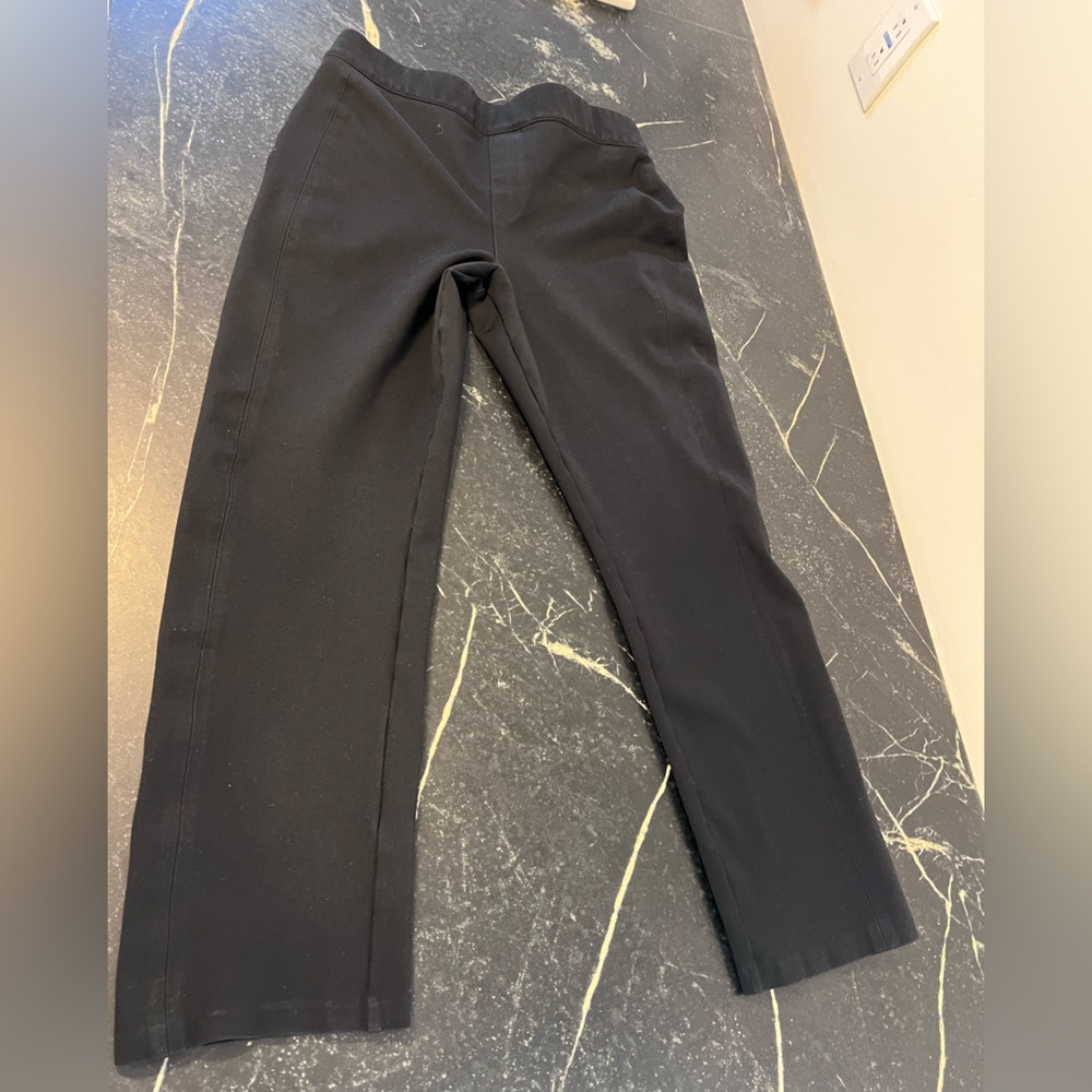 Spanx The Perfect Pant Slim Straight Ponte Black Size XL Stretch